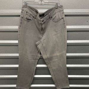 Talbots Flawless Five Pocket Womens Boyfriend Gray Wash Denim 16W Jean STRETCH